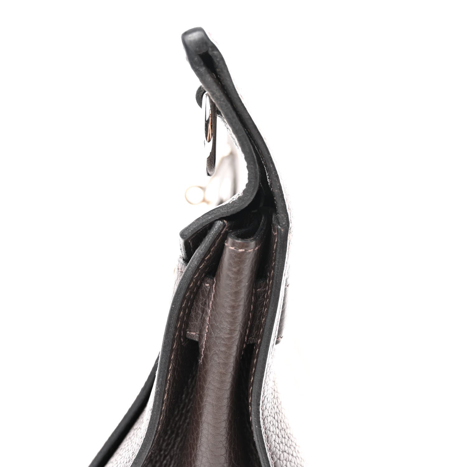Hermes Taurillon Clemence Jypsiere 34 Chocolate 12 of 12