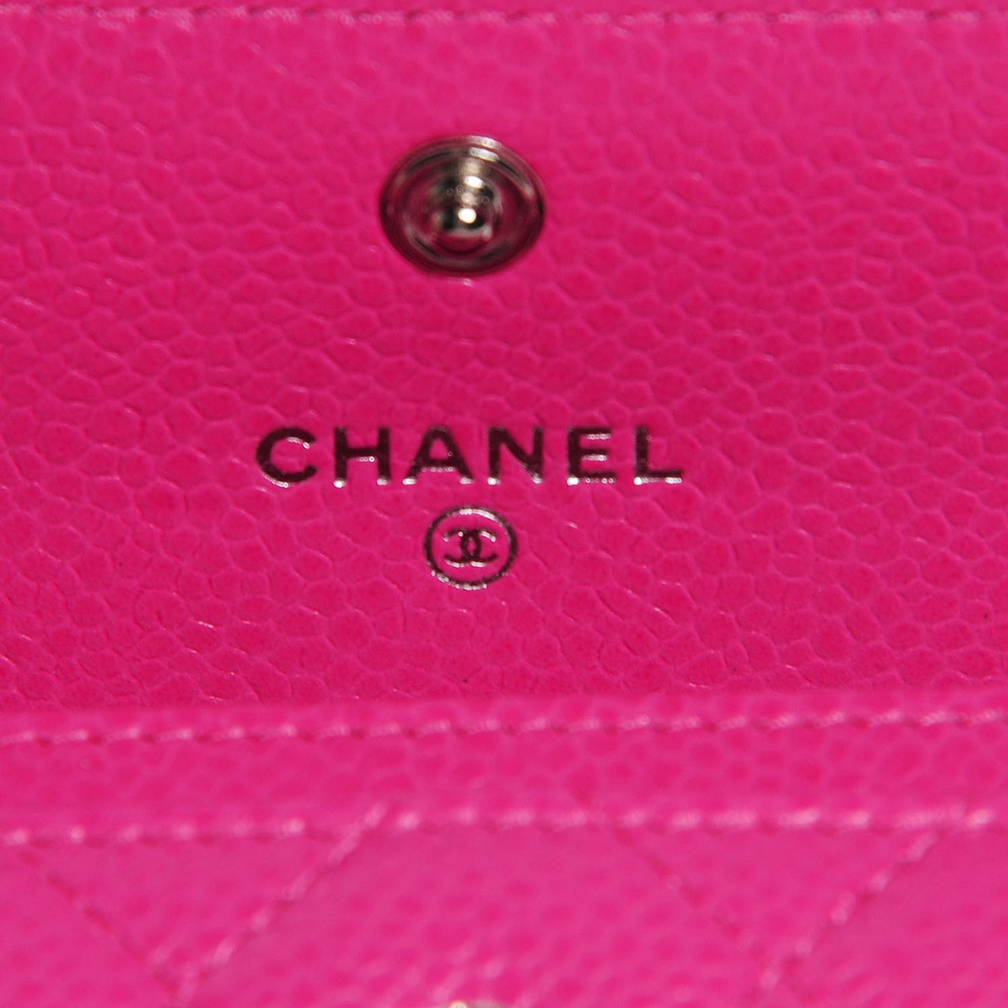 Caviar Quilted CC Card Holder Pink