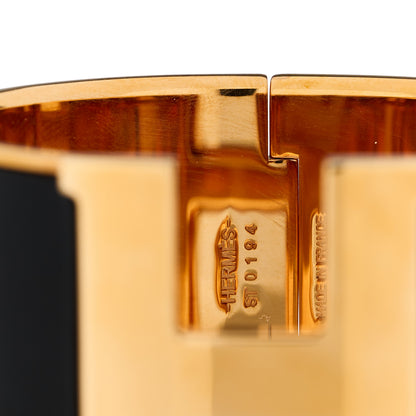 Hermes Enamel Extra Wide Clic Clac H Bracelet PM Black 2 of 6