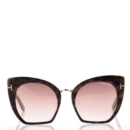 Tom Ford Samantha Cat Eye Sunglasses TF553 Havana 2 of 7
