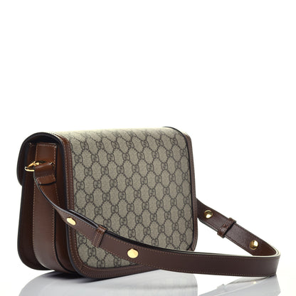 Gucci GG Supreme Monogram Horsebit 1955 Shoulder Bag Beige Brown Sugar 5 of 17