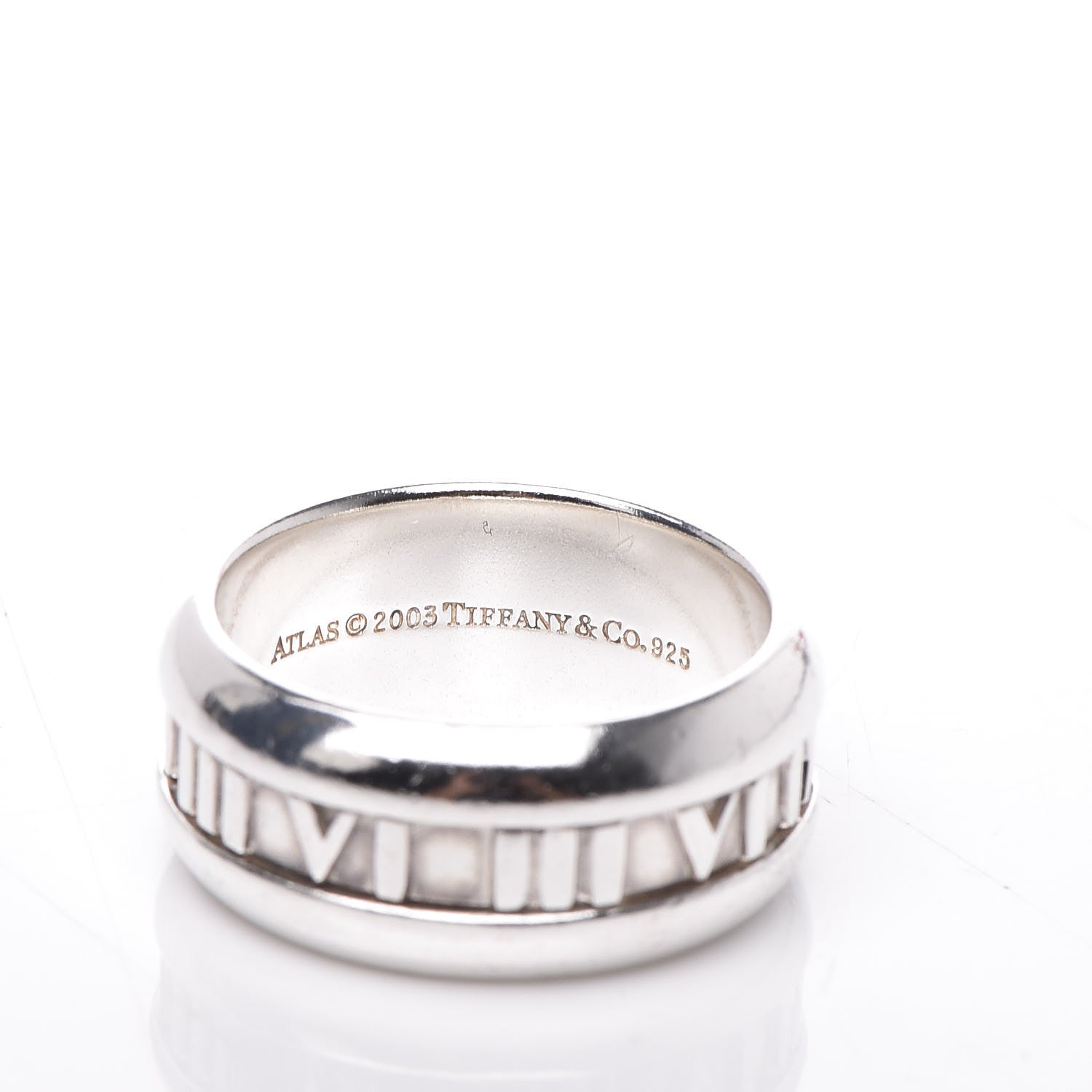 Tiffany Sterling Silver 10mm Atlas Band Ring 57 8 5 of 6