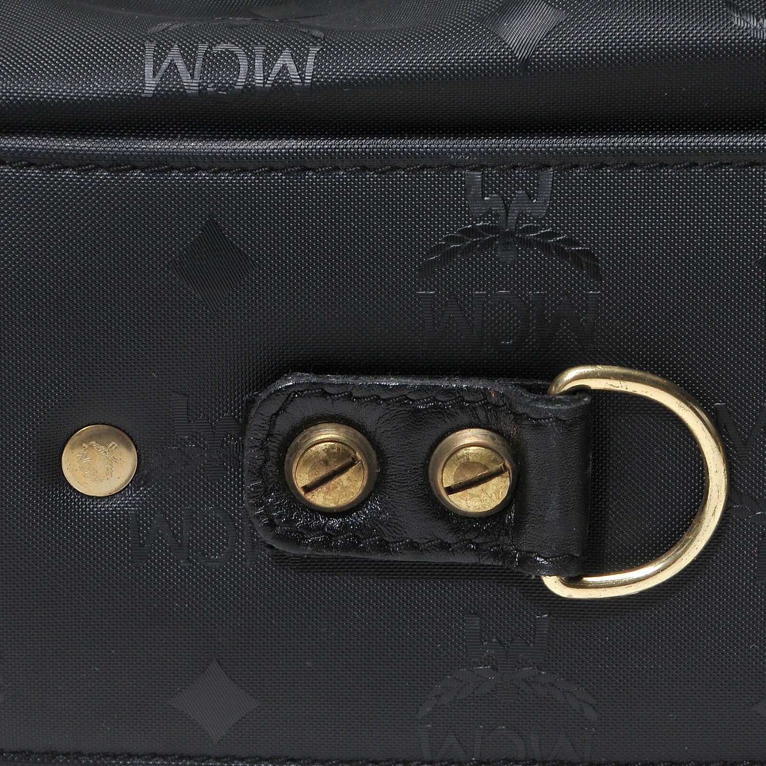 MCM Monogram Coated Canvas Garment Bag Black 8 of 19