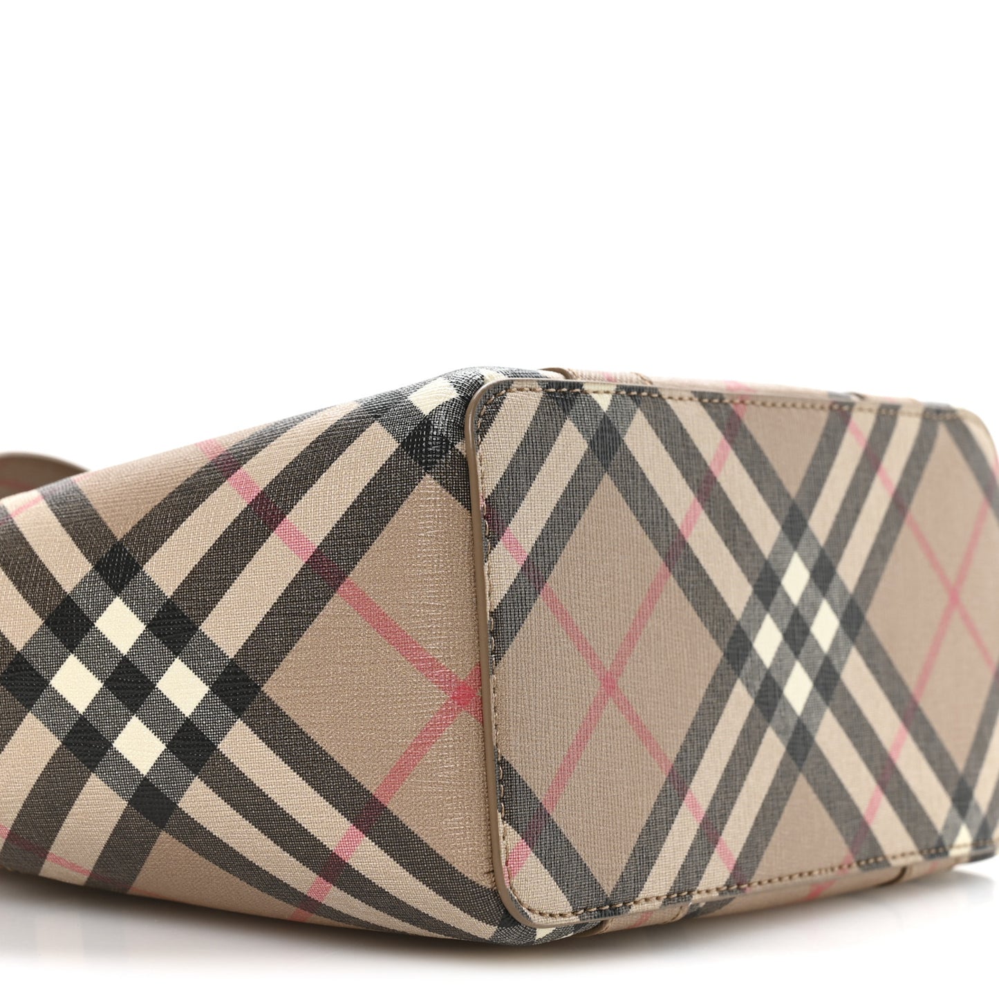 E-Canvas Check Daphne Tote Archive Beige