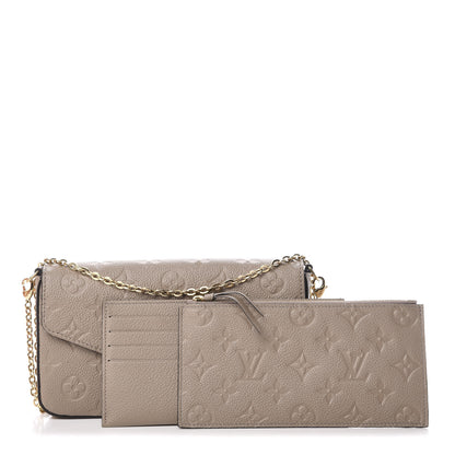 Louis Vuitton Empreinte Pochette Felicie Chain Wallet Tourterelle 2 of 13