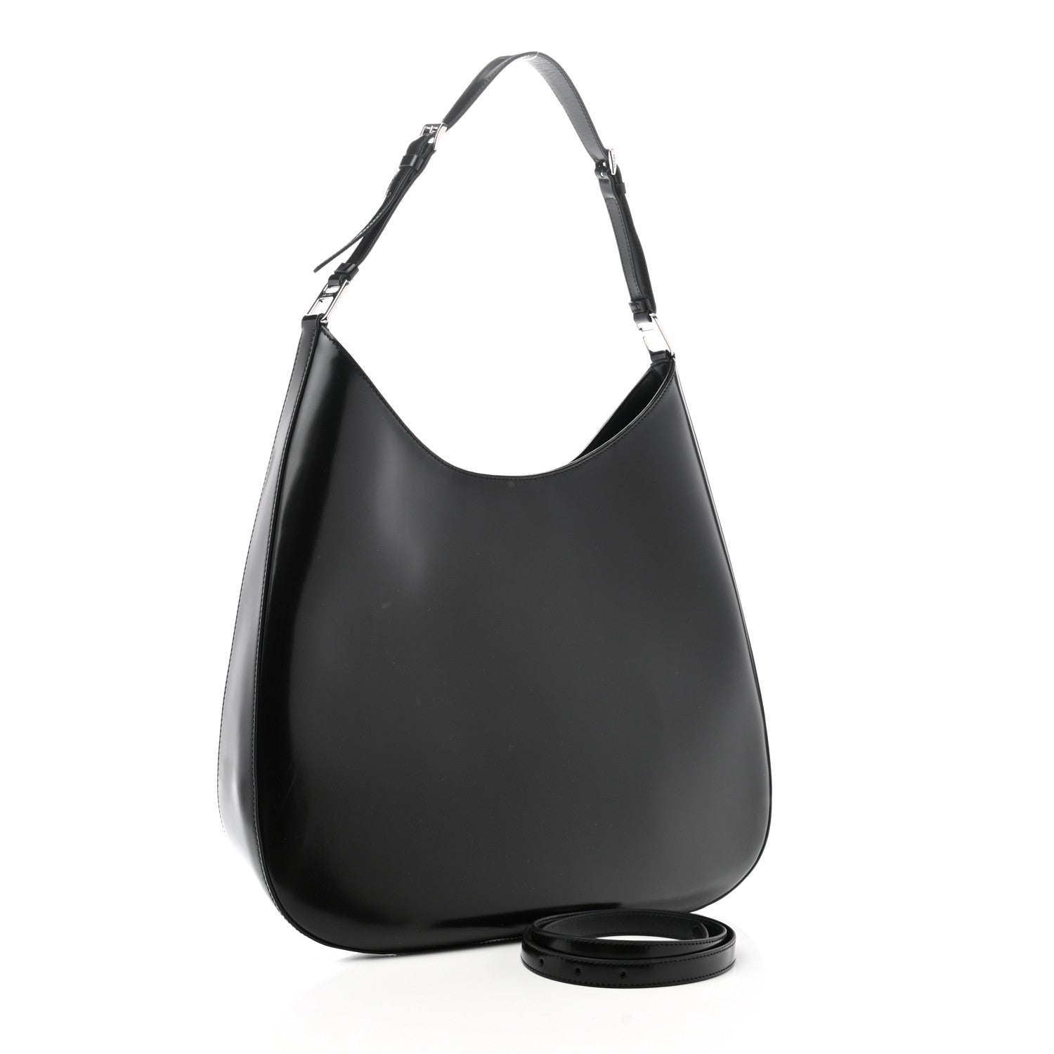 Prada Spazzolato Maxi Cleo Adjustable Strap Shoulder Bag Black 3 of 10