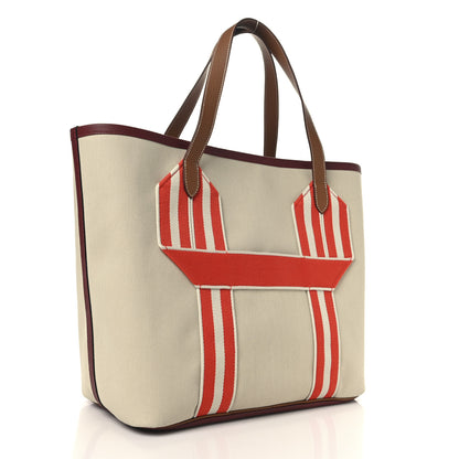 Hermes Canvas Taurillon Clemence Pursangle Tote Beton Gold Rouge H Capucine Beton 2 of 10