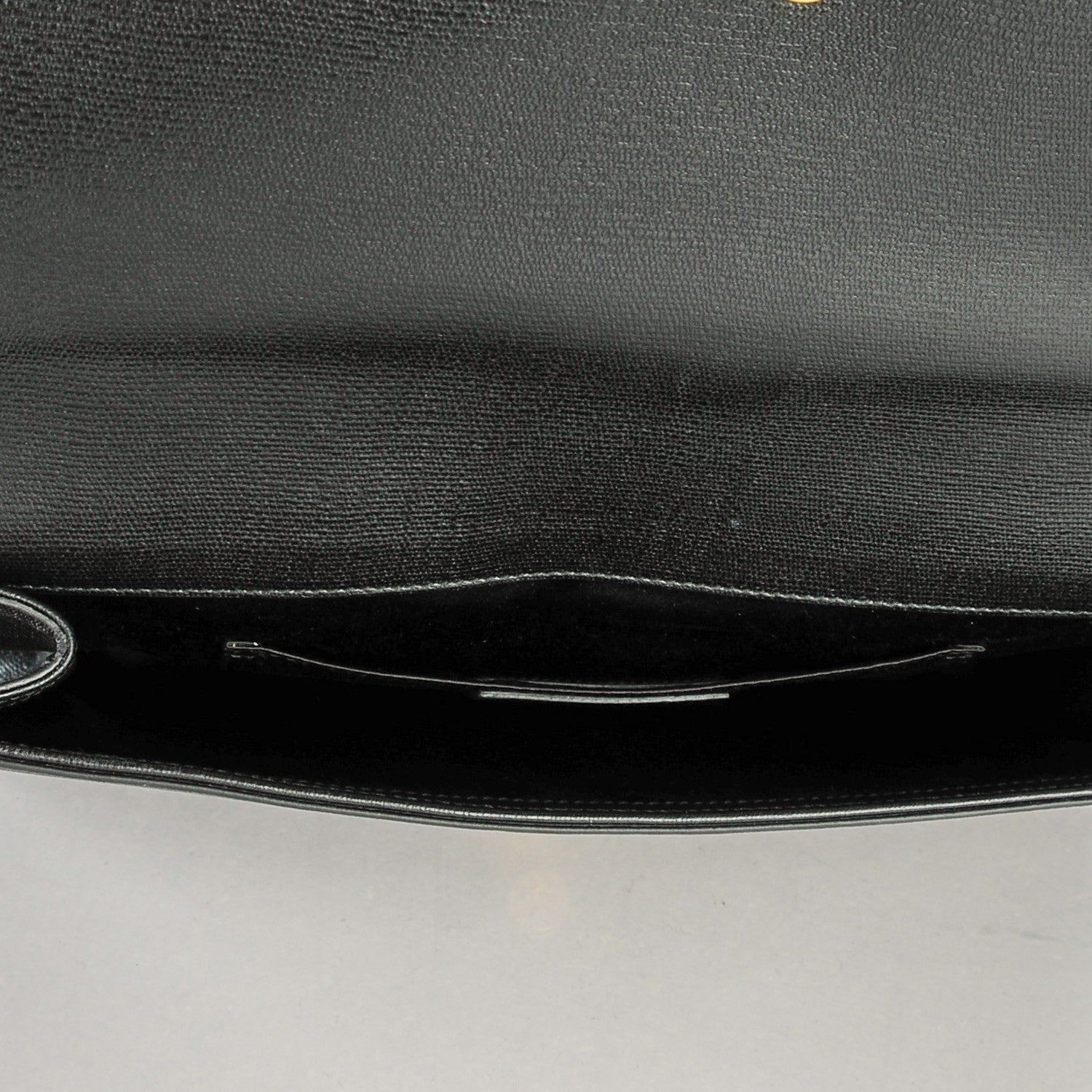 Saint Laurent Textured Calfskin Classic Y Ligne Clutch Black 5 of 8