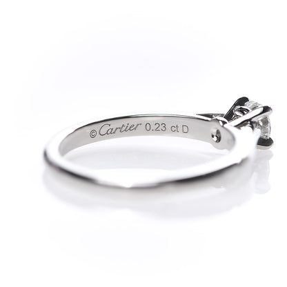 Cartier Platinum Diamond .23ct Solitaire Engagement Ring 47 4 5 of 6