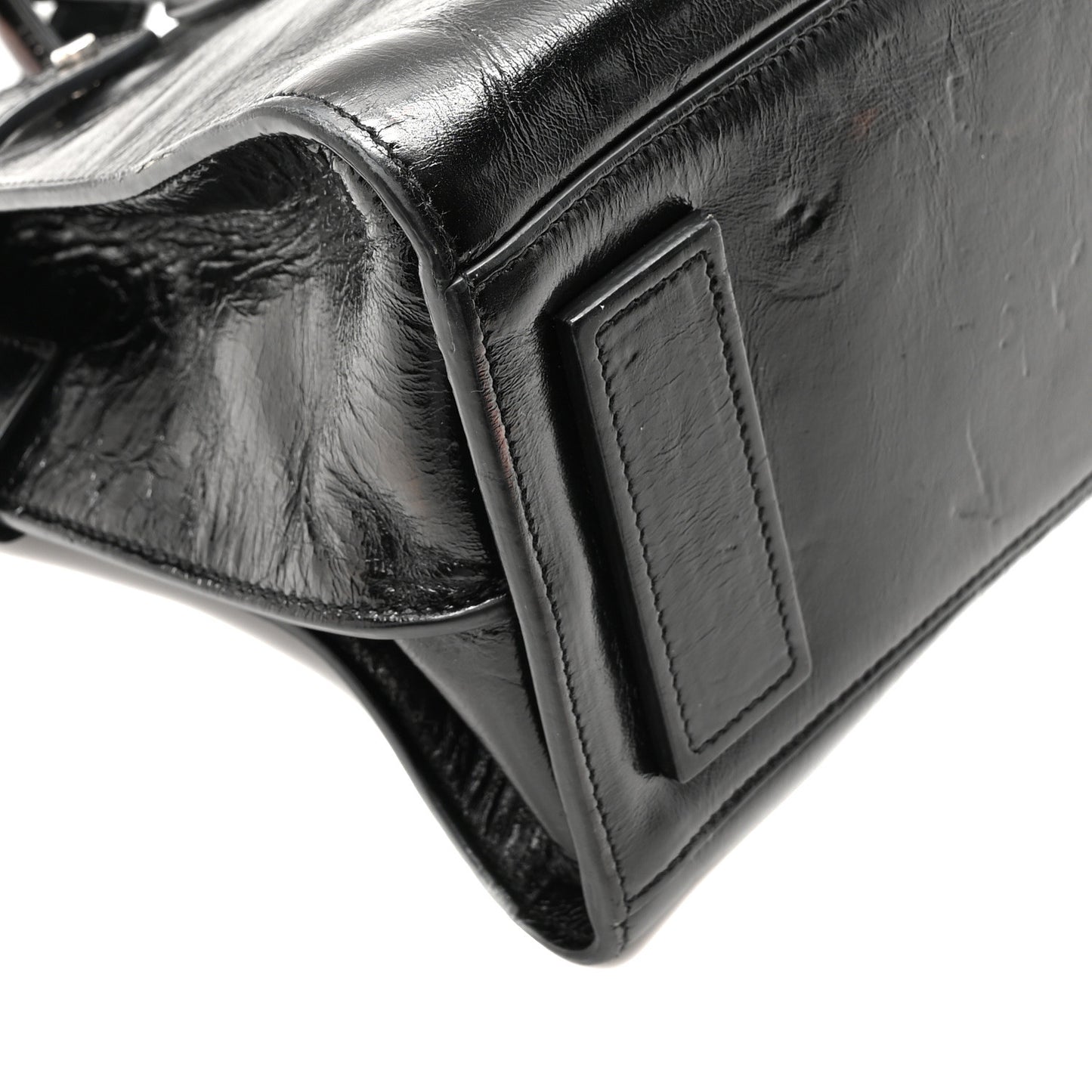 Glace Calfskin Baby Souple Sac De Jour Black