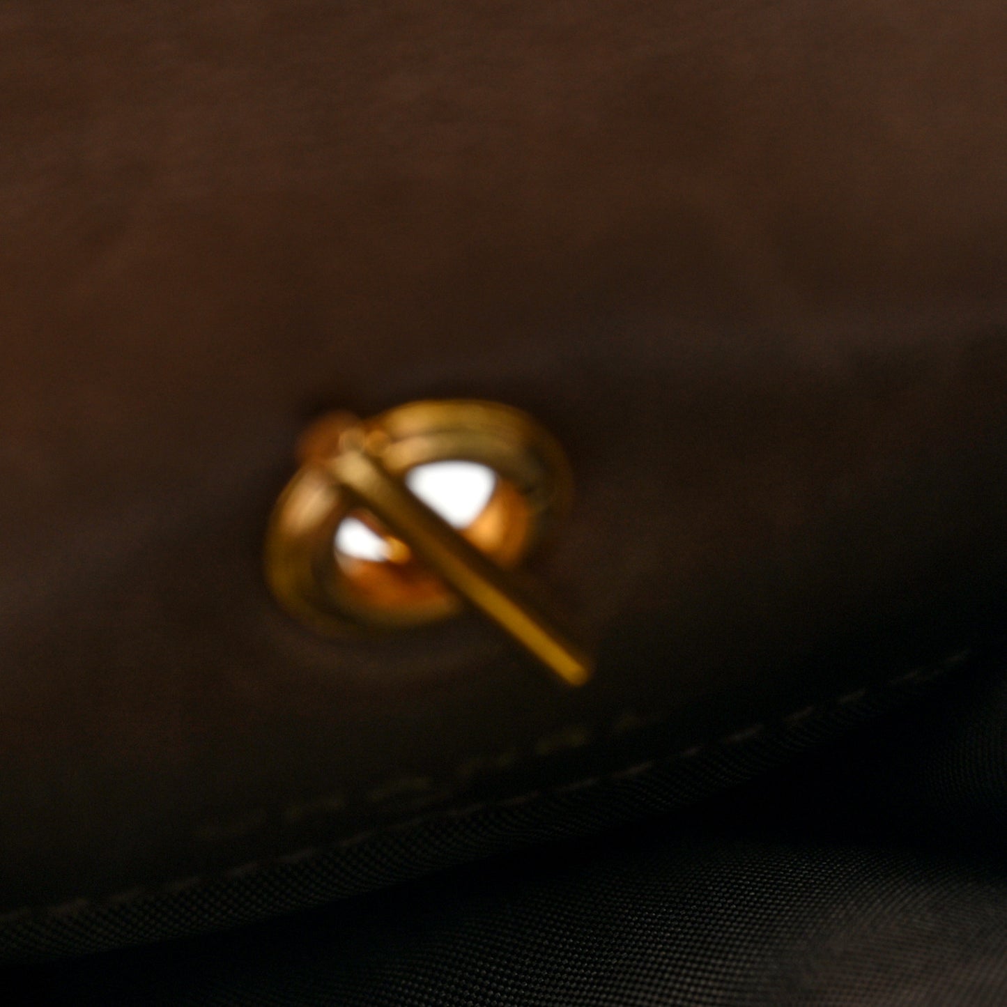 Suede CC Triple Pocket Belt  80 32 Brown