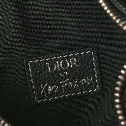 Christian Dior Alex Foxton Grained Calfskin Logo Saddle Messenger Bag Black 5 of 10