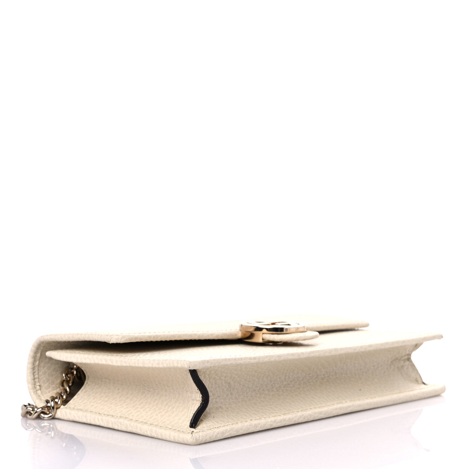 Gucci Dollar Calfskin Interlocking G Chain Wallet Ivoire 4 of 10