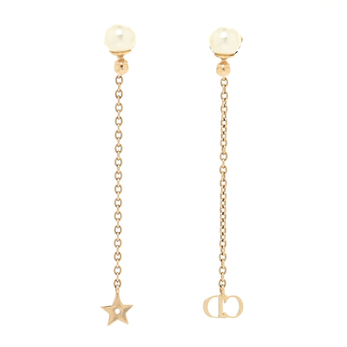 Pearl La Petite Tribale Dangle Chain Earrings Gold