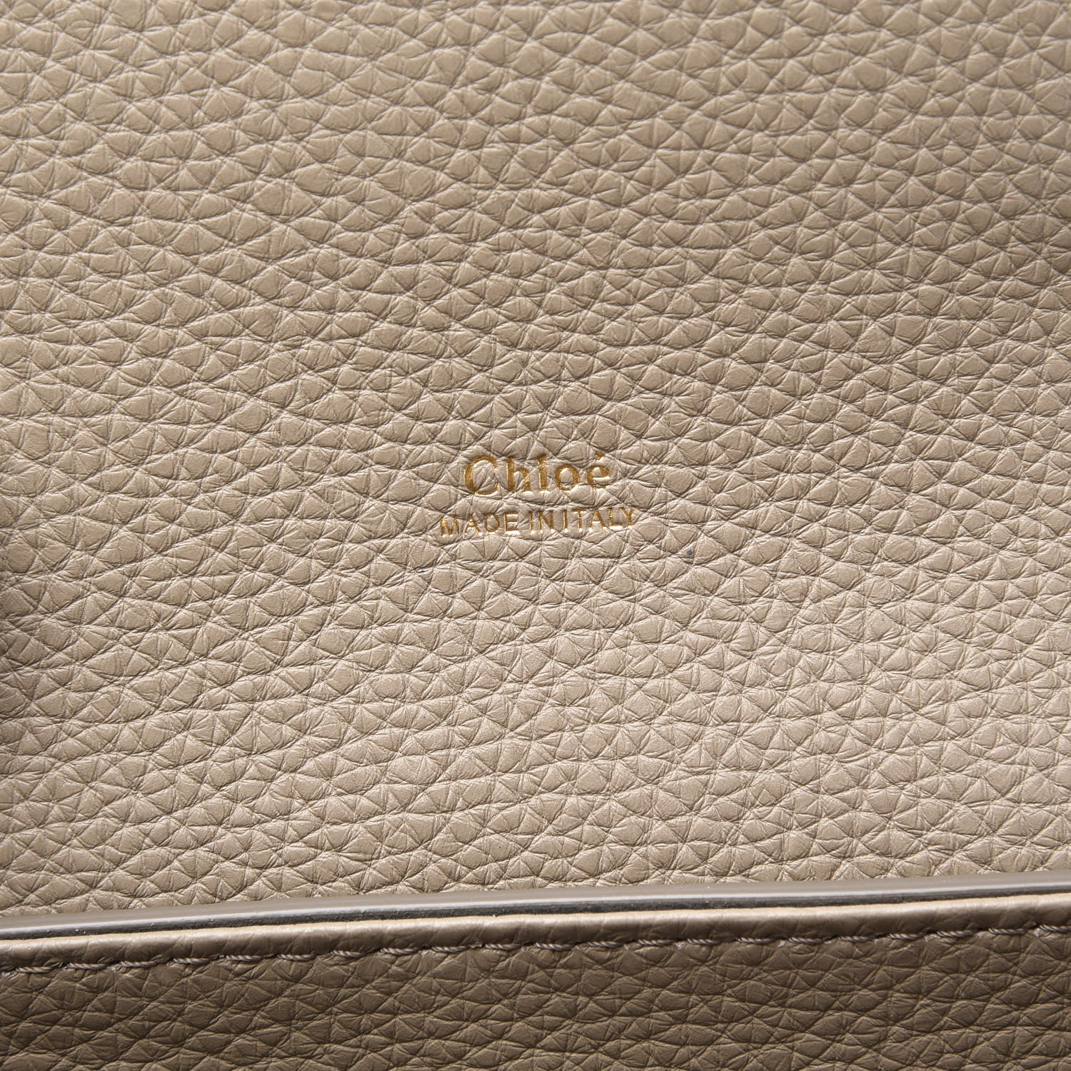 Chloe Shiny Grained Calfskin Small Aby Day Shoulder Bag Motty Grey 7 of 9