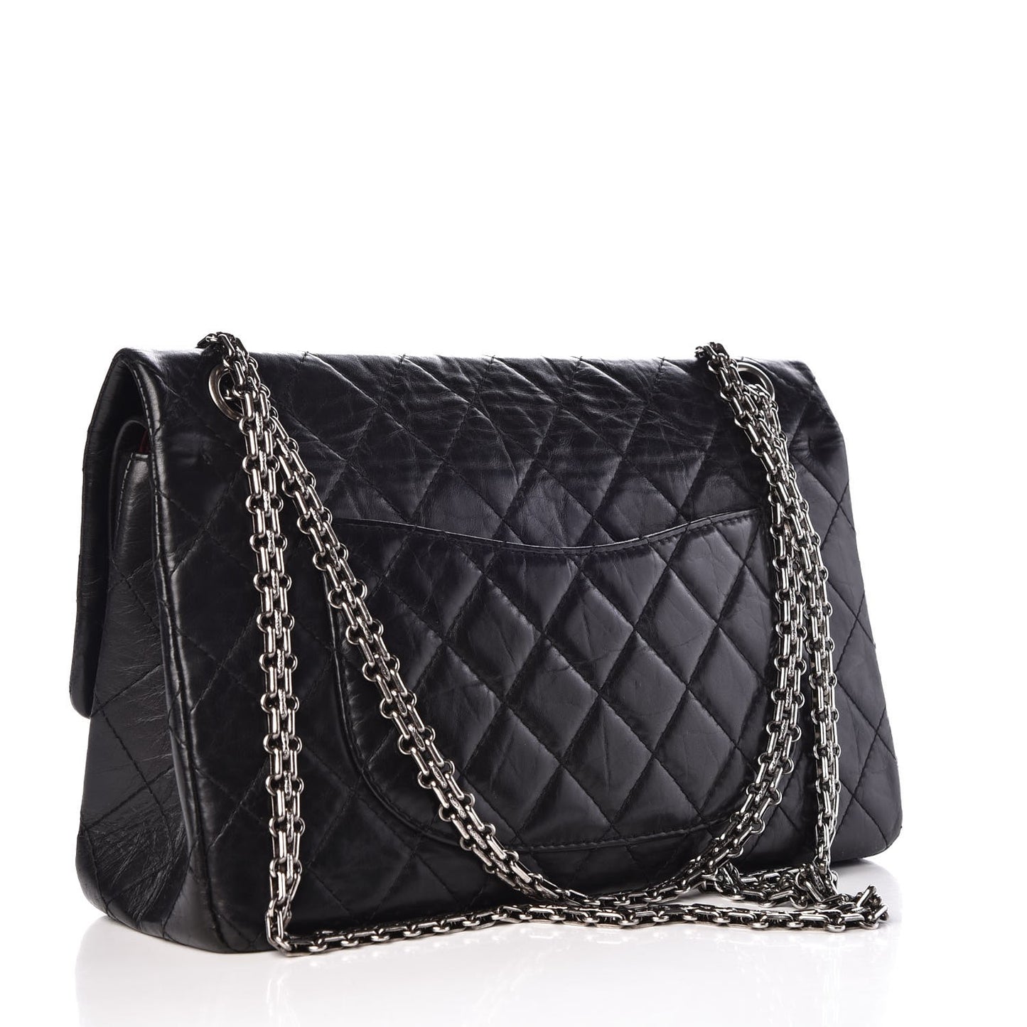 Aged Calfskin Quilted 2.55 Reissue 226 Flap Black