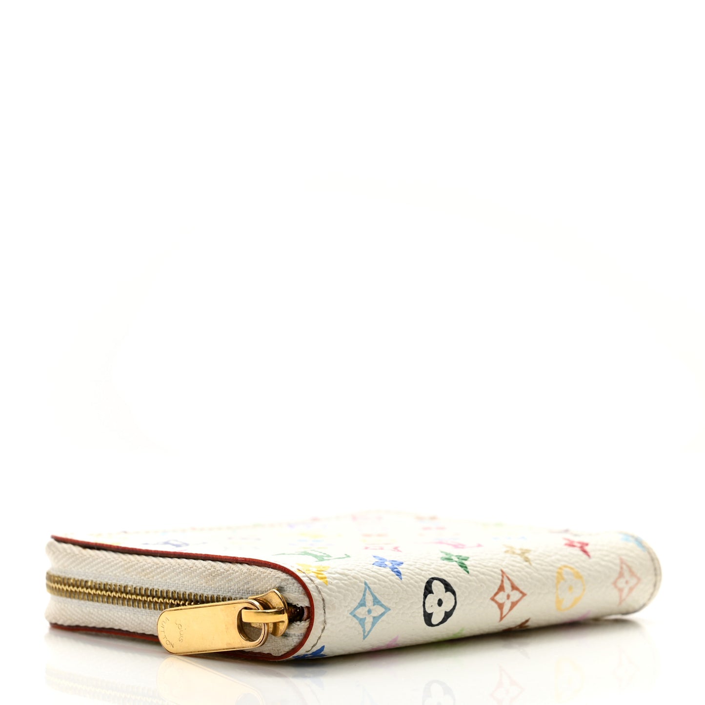 Monogram Multicolor Zippy Coin Purse Wallet White Litchi