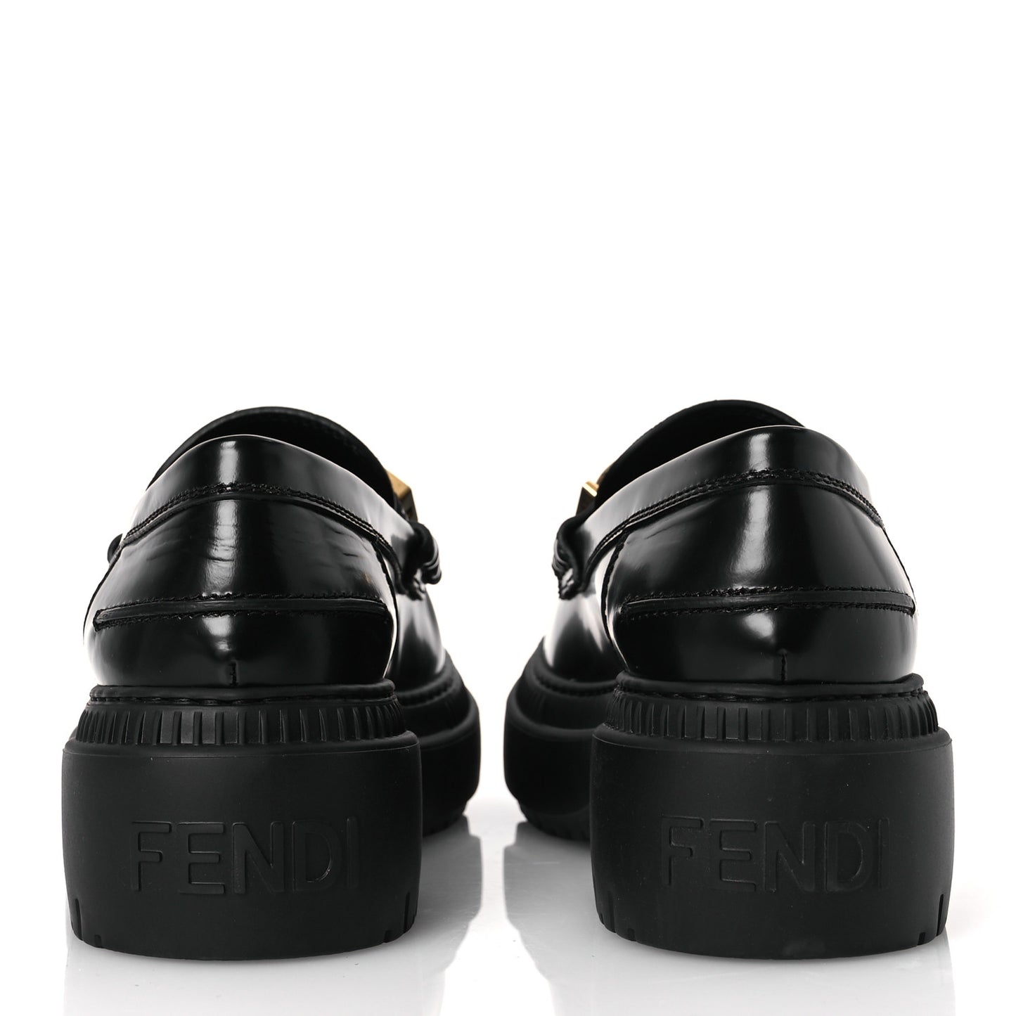 Vitello Abrasivato Fendigraphy 50mm Loafers 40 Black