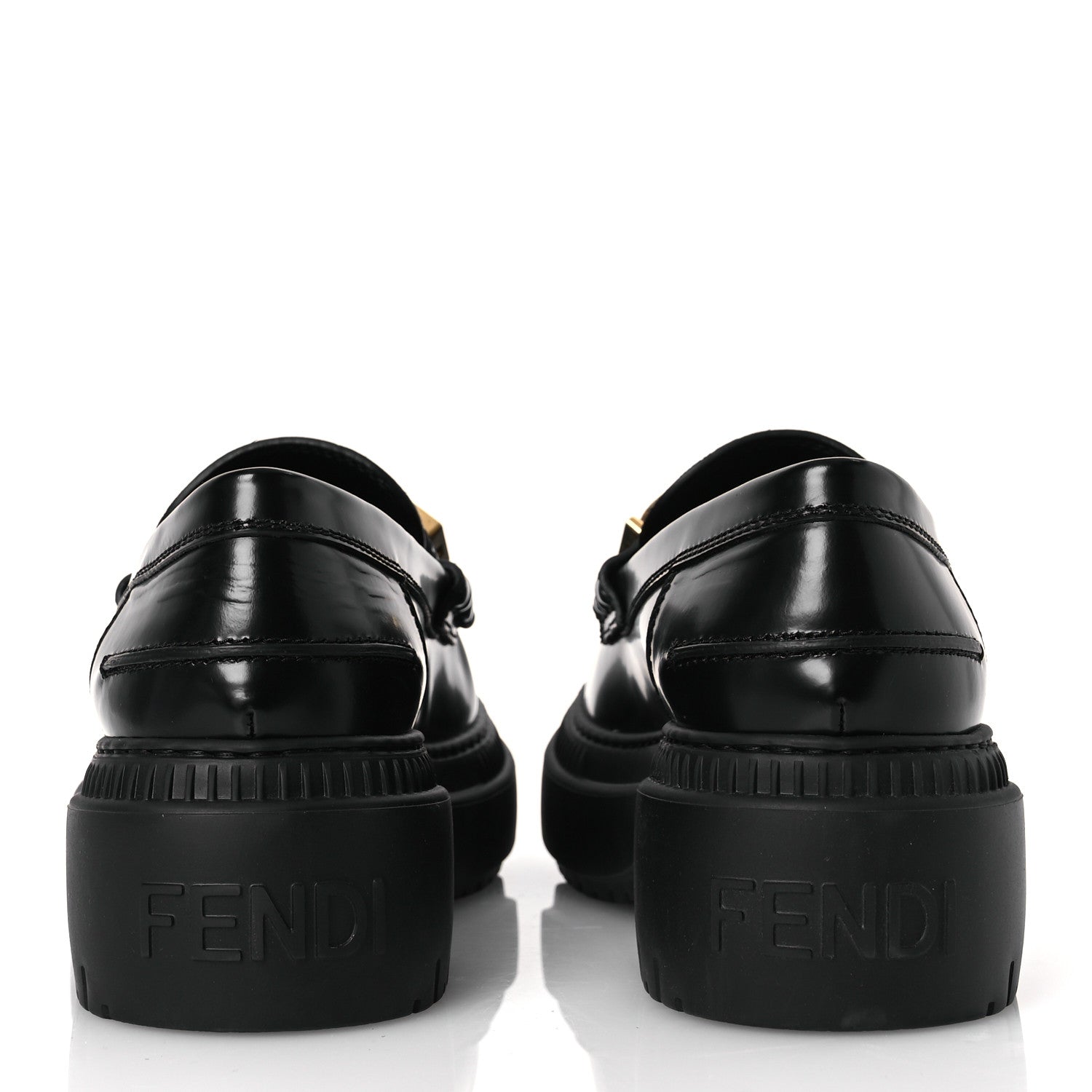 Fendi Vitello Abrasivato Fendigraphy 50mm Loafers 40 Black 6 of 13