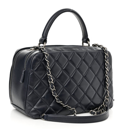 Chanel Lambskin Quilted Medium Trendy CC Bowling Bag Navy 2 of 11