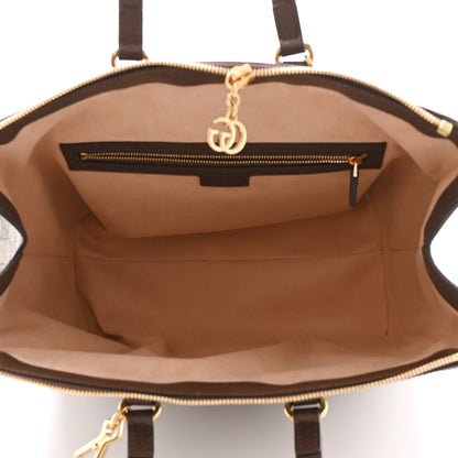 Gucci GG Supreme Monogram Web Medium Ophidia Tote Bag Brown 5 of 11