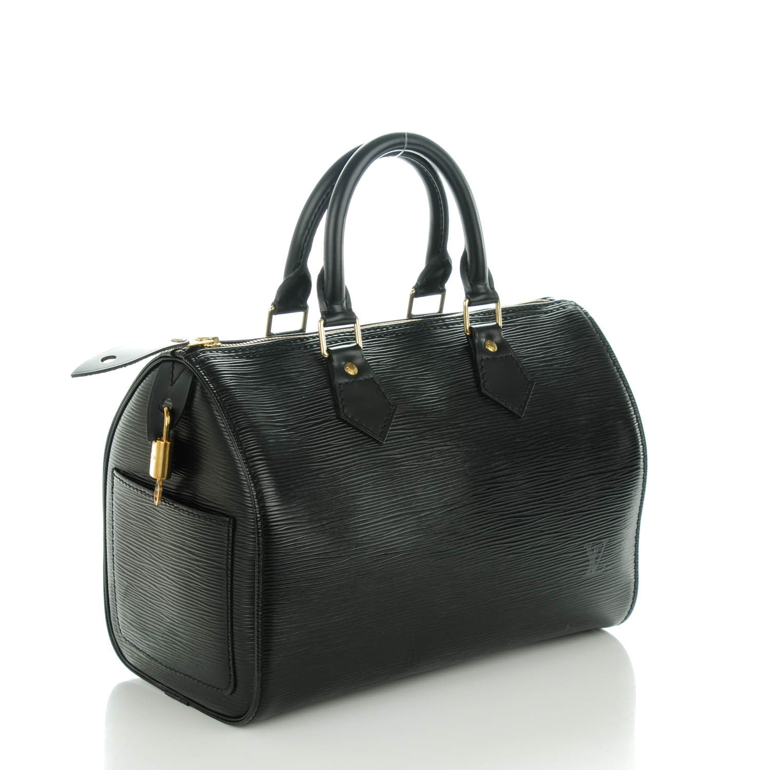 Louis Vuitton Epi Speedy 25 Black 3 of 7