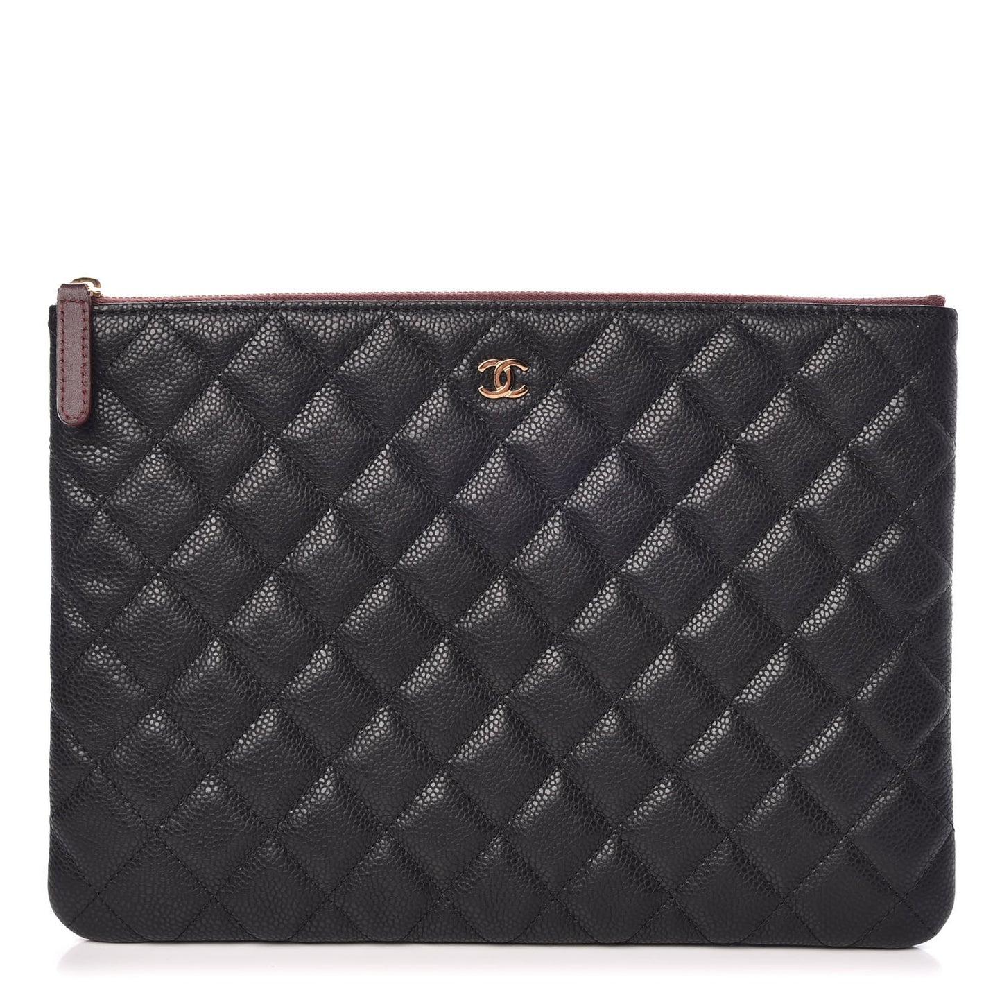 Caviar Quilted Medium Cosmetic Case Black