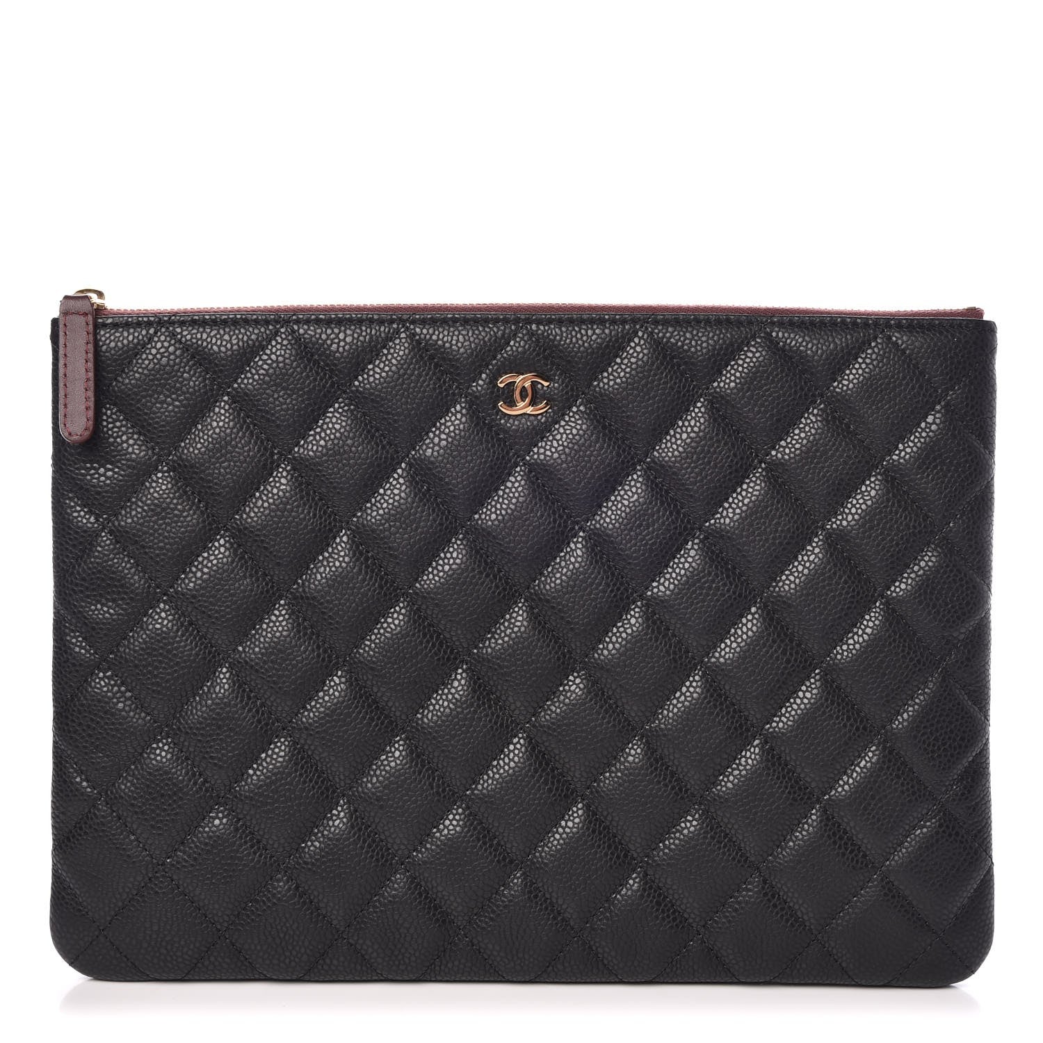 Chanel Caviar Quilted Medium Cosmetic Case Black 1 of 8