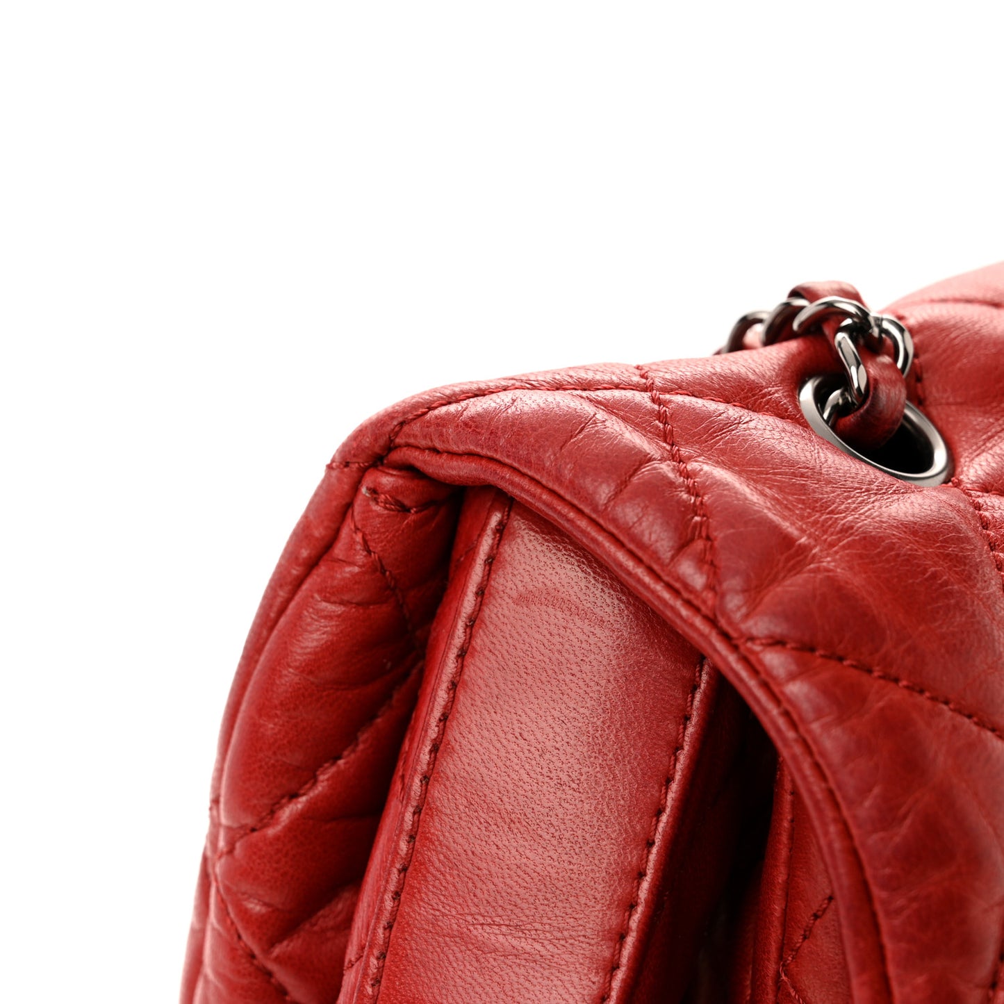 Lambskin Quilted Chanel 3 Maxi Flap Bag Red