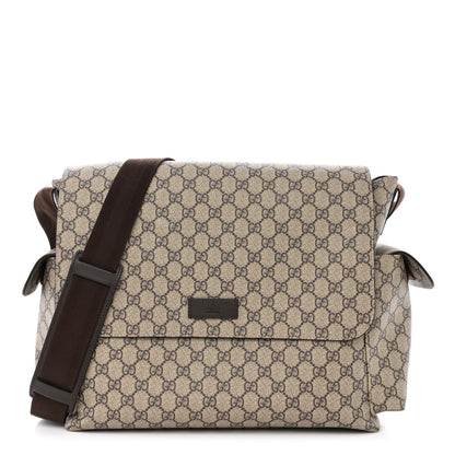 Gucci GG Plus Monogram Messenger Diaper Bag Dark Brown 1 of 10