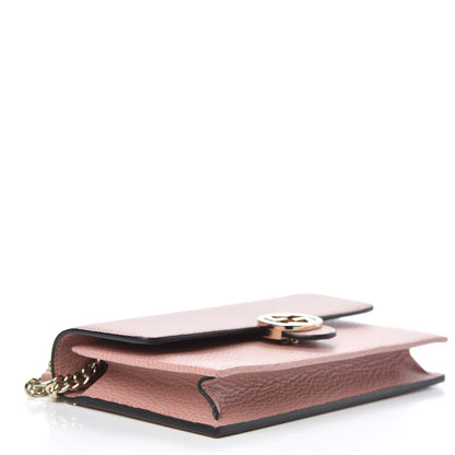Gucci Dollar Calfskin Interlocking G Chain Wallet Soft Pink 4 of 9