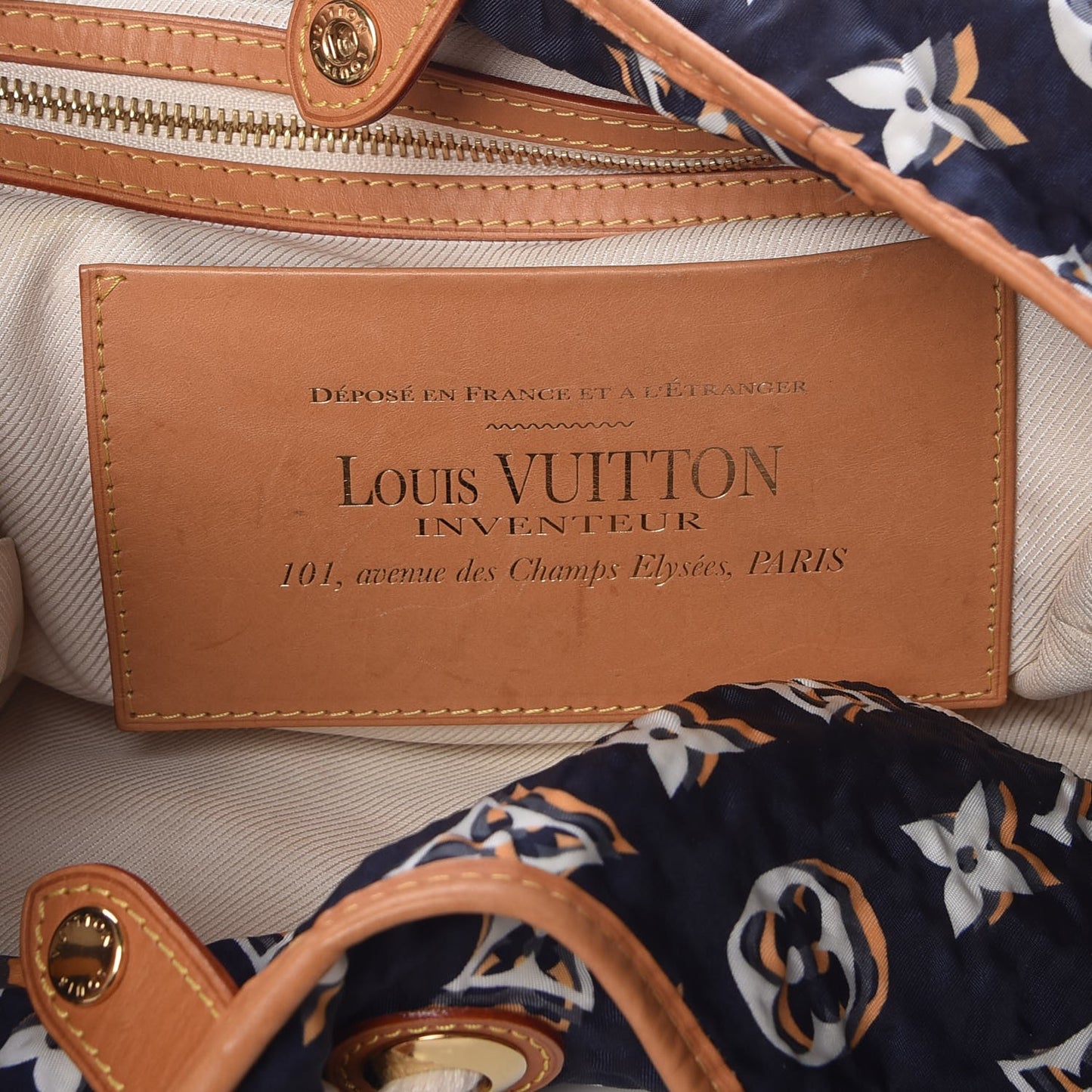 Canvas Monogram Cruise Bulles MM Navy