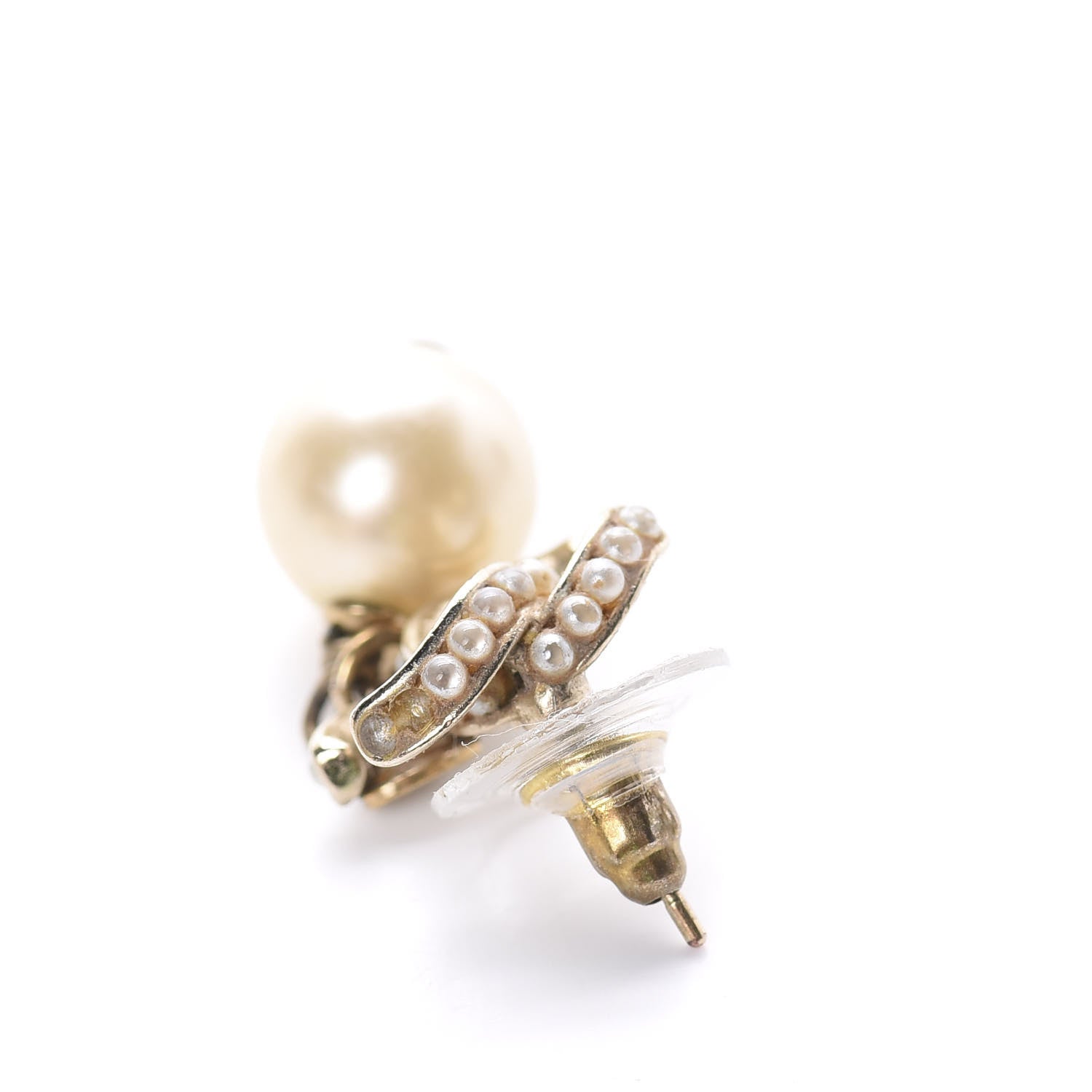 Chanel Pearl CC Drop Earrings Gold 7 of 8