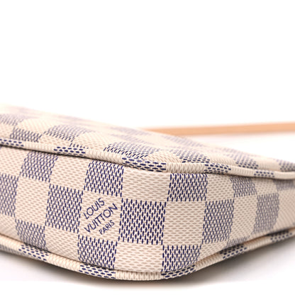 Louis Vuitton Damier Azur Pochette Accessories NM Rose Ballerine 9 of 9