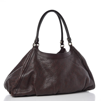 Gucci Guccissima Large D Gold Ring Shoulder Bag Chocolate 3 of 11