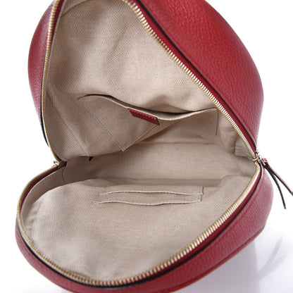 Gucci Pebbled Calfskin Bi-Color Soho Chain Backpack Red Navy 5 of 7