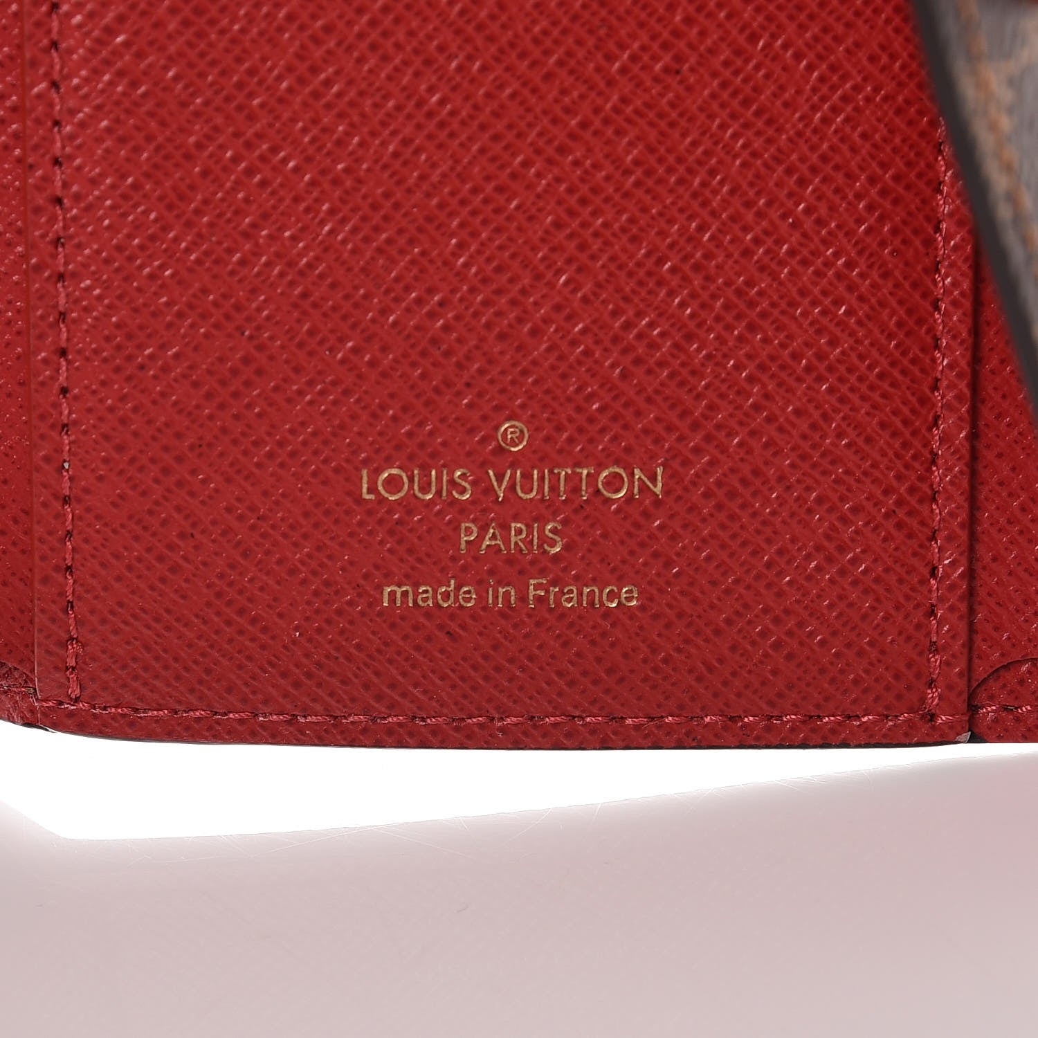 Louis Vuitton Damier Ebene Victorine Wallet Red 6 of 8