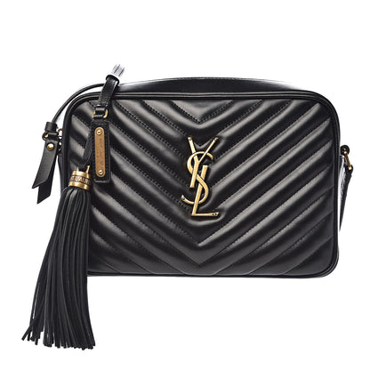 Saint Laurent Calfskin Matelasse Monogram Lou Camera Bag Black 1 of 9