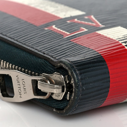 Louis Vuitton Epi Zippy Organizer Wallet Navy Stripes 8 of 9