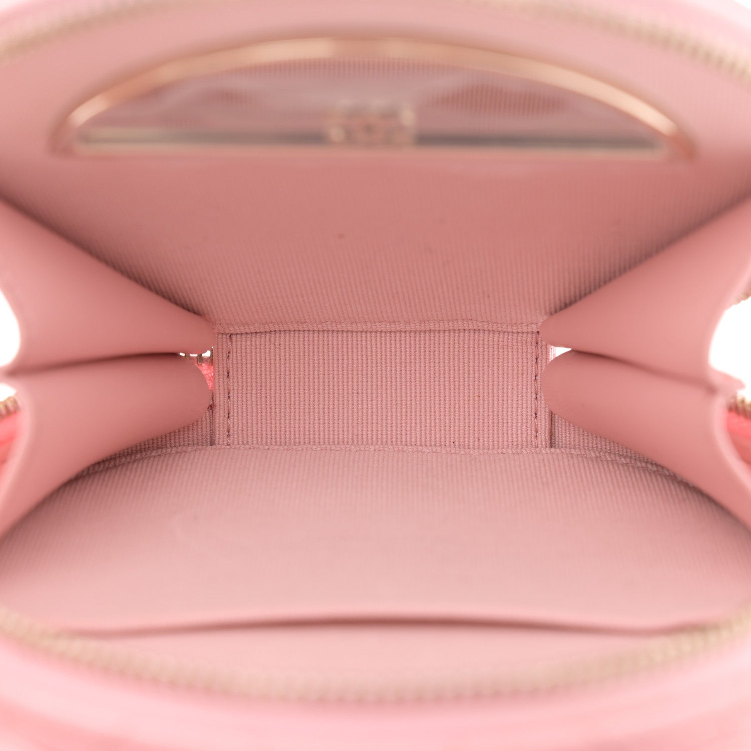 Chanel Caviar Quilted Round Handle With Care Vanity With Chain Pink 6 of 14