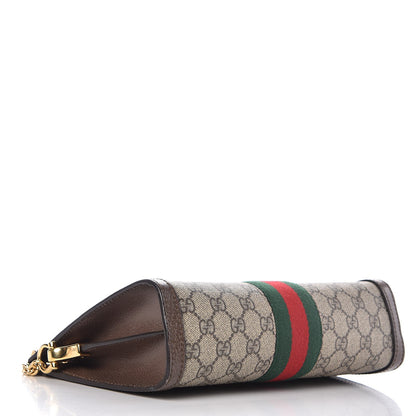 Gucci GG Supreme Monogram Web Small Ophidia Chain Shoulder Bag Brown 4 of 11