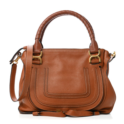 Chloe Calfskin Medium Marcie Satchel Tan 1 of 8