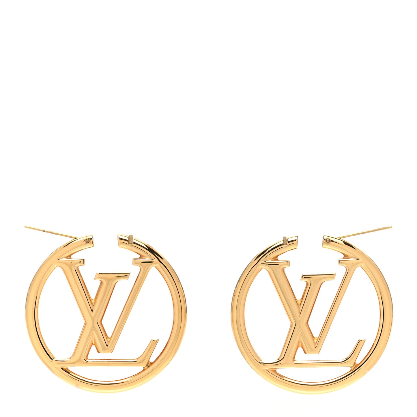 Metal Louise Hoop Earrings Gold