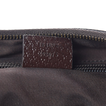 Gucci Monogram Web Medium Half Moon Hobo Dark Brown 9 of 10
