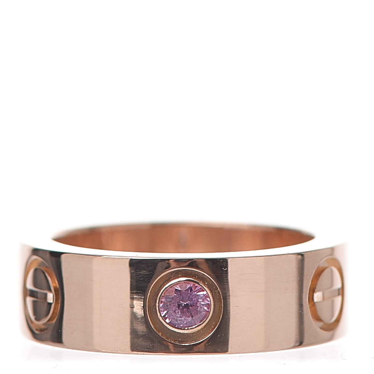 18K Pink Gold Pink Sapphire 5.5mm LOVE Ring 47 4