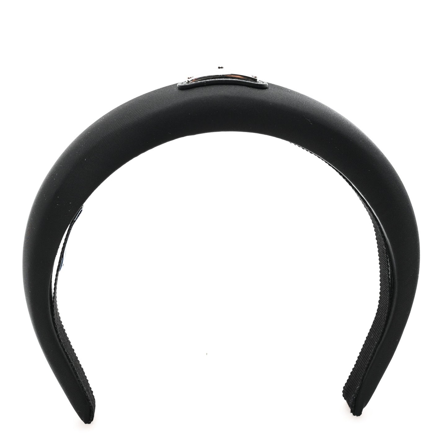 Re-Nylon Metal Triangle Logo Headband Black