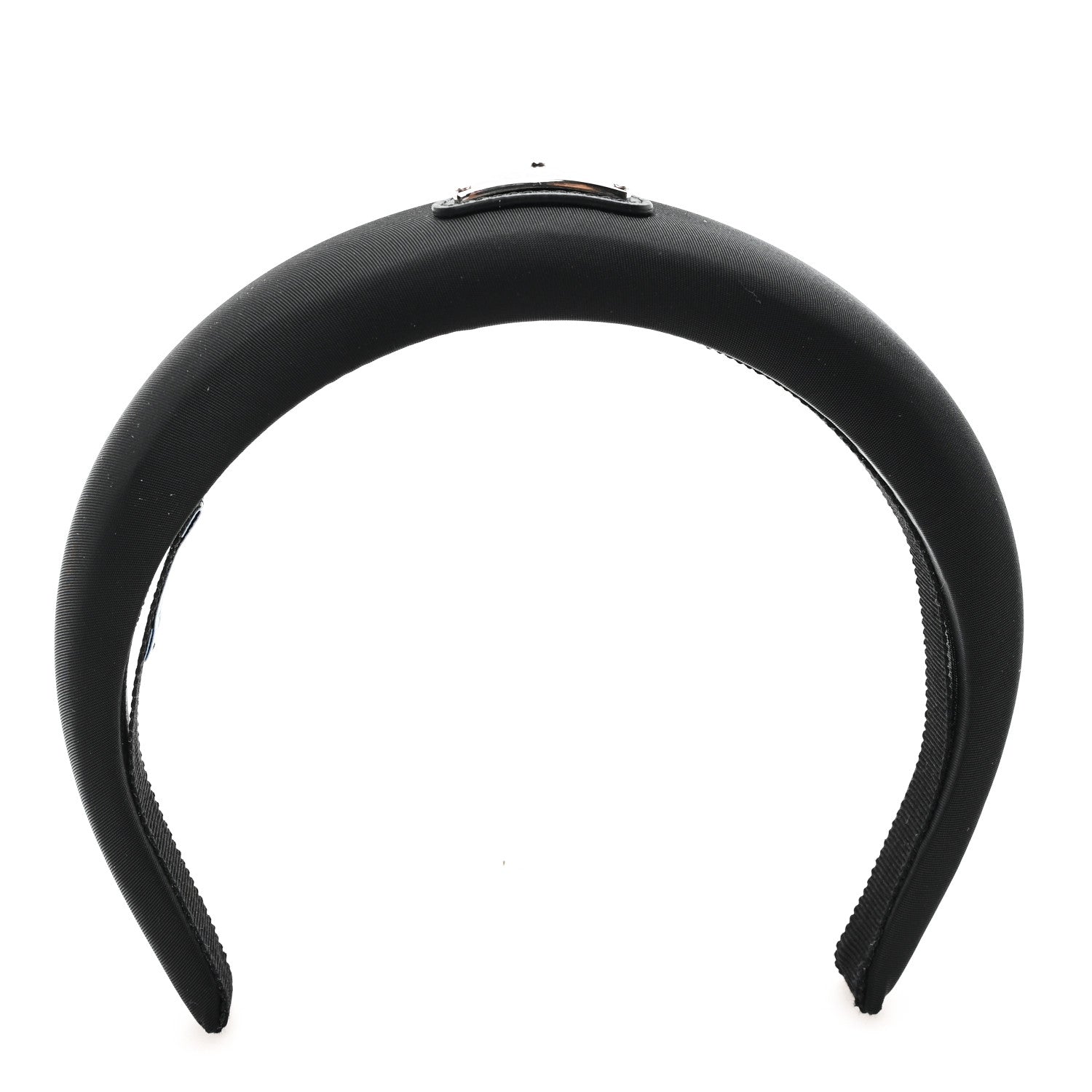 Prada Re-Nylon Metal Triangle Logo Headband Black 3 of 7