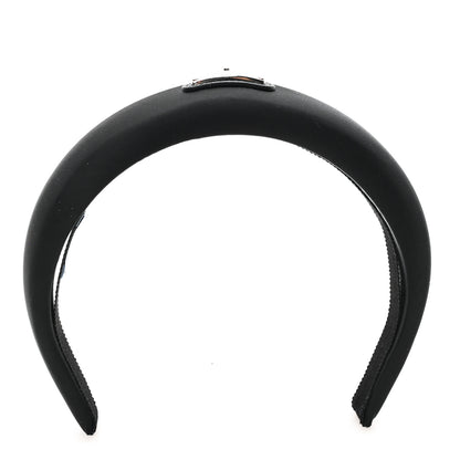 Prada Re-Nylon Metal Triangle Logo Headband Black 3 of 7