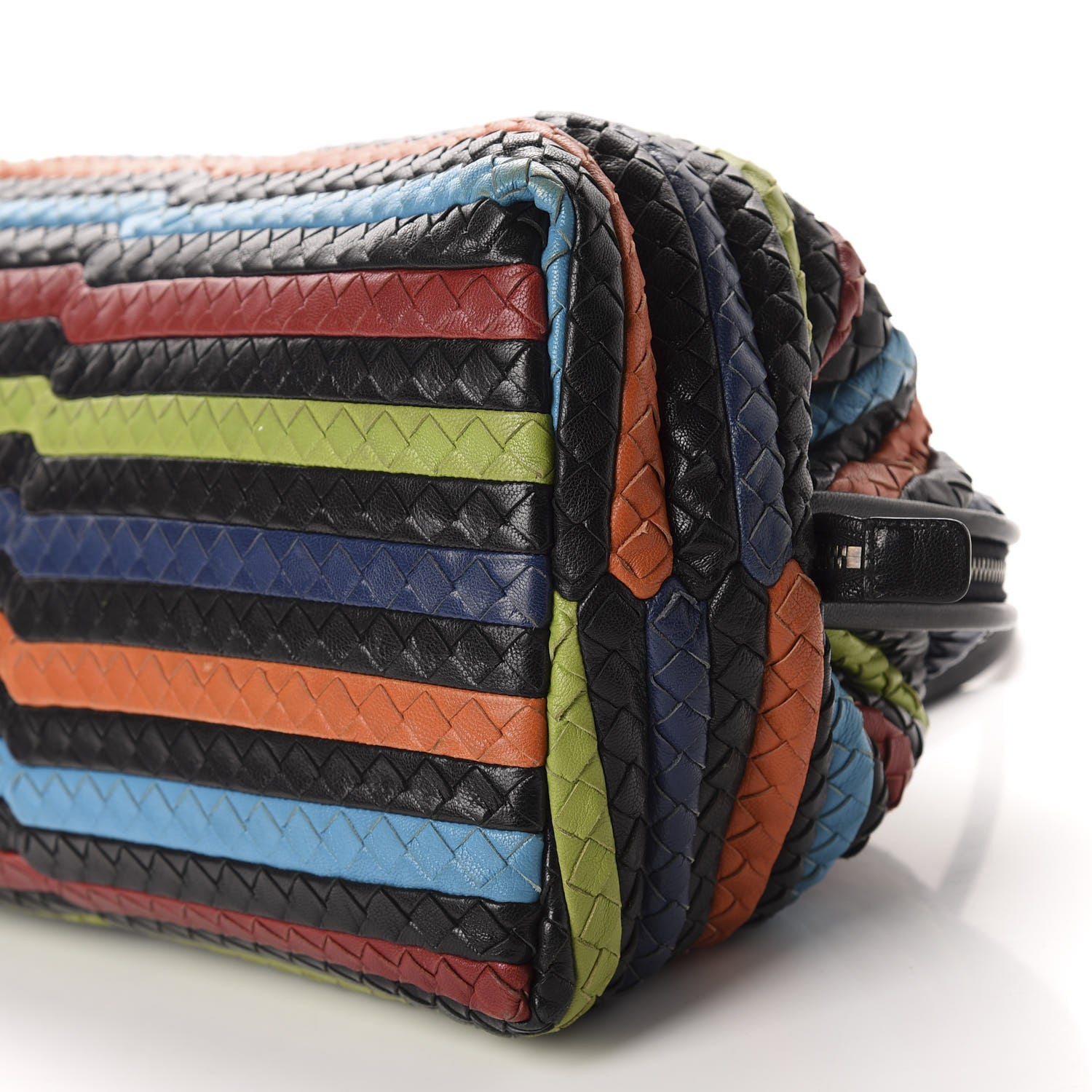 Bottega Veneta Shiny Goatskin Intrecciato Frame Bowling Bag Multicolor 9 of 12