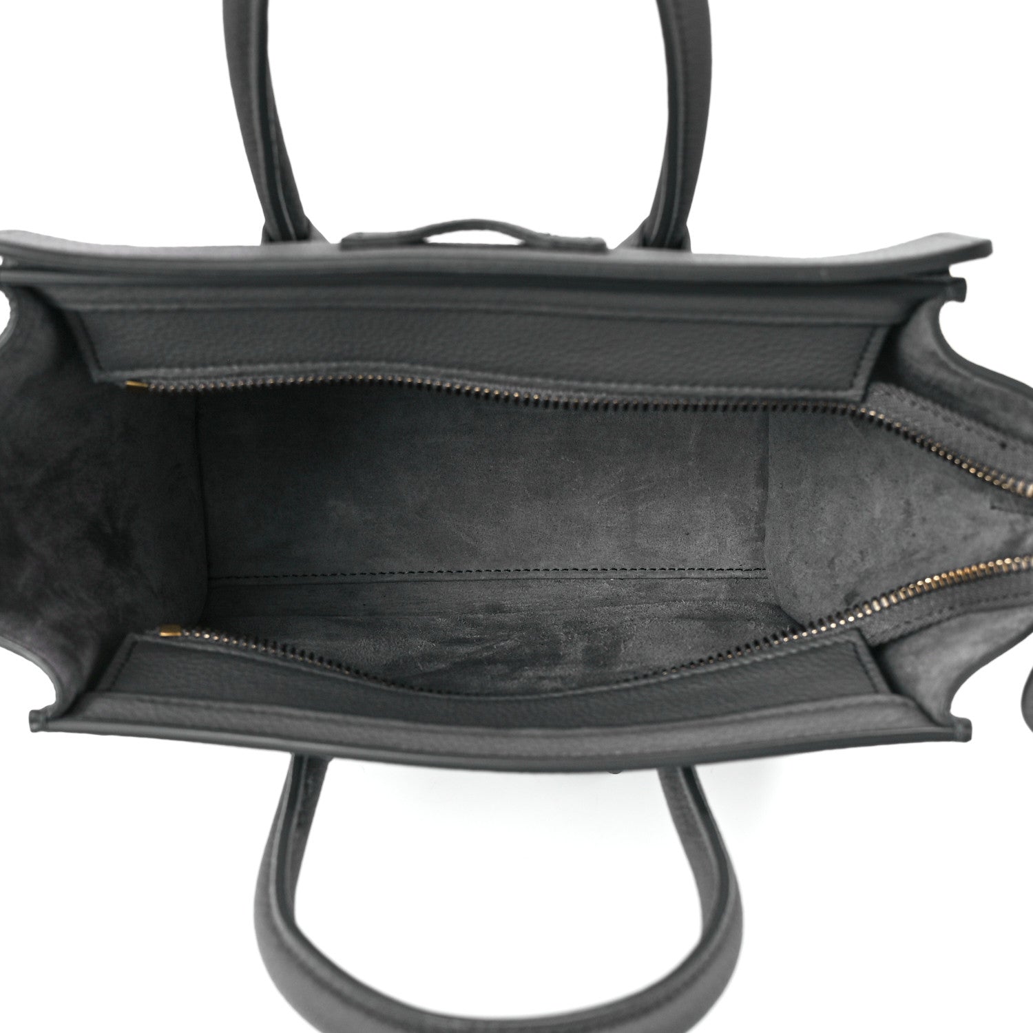 Celine Drummed Calfskin Nano Luggage Kohl 5 of 11